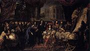 Henri Testelin Colbert Presenting the Members of the Royal Academy of Sciences to Louis XIV in 1667 France oil painting artist